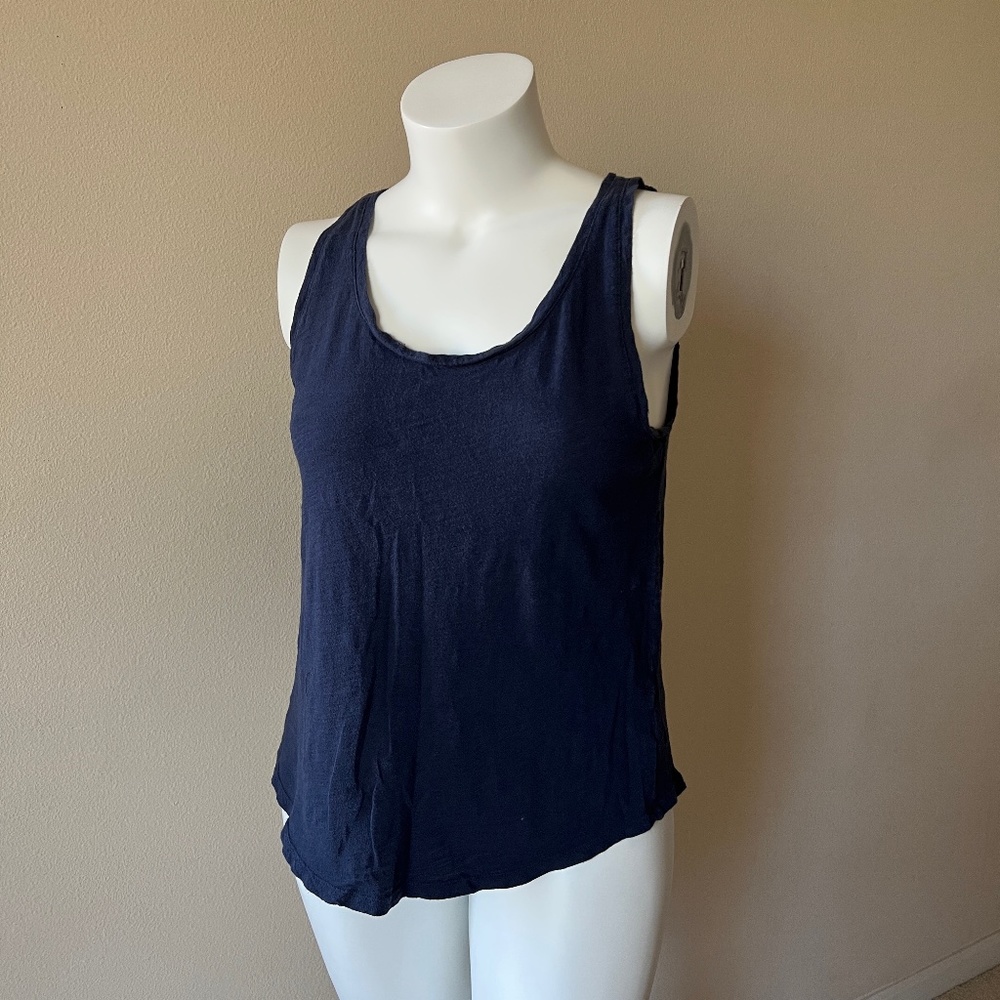 Navy Blue Cotton Tank Top / Shirt by Gap, Easy Comfort, Size Large